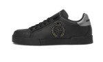 Calfskin nappa Portofino sneakers with crown patch Black