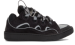 Curb Trainers In Black Leather – Bild 4