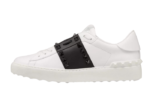 Rockstud calfskin sneakers