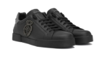 Calfskin nappa Portofino sneakers with crown patch Black – Bild 3