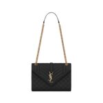 ENVELOPE MEDIA IN PELLE TRAPUNTATA GRAIN DE POUDRE