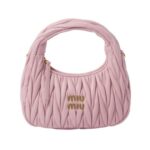 Alabasterrosa-Nappa-Leder-Hobo 20cm