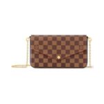 F?licie Damier Ebene Canvas Clutch 21cm