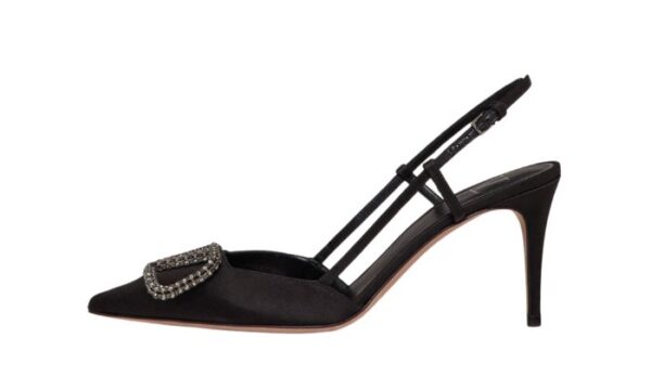 D?COLLET? SLINGBACK VLOGO SIGNATURE IN RASO 80MM - Image 1