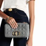 Soepel steengrijs kalfsleer met Cannage-motief 25cm – Bild 3