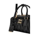 Schwarz Matelass?-Leder 22cm – Bild 2