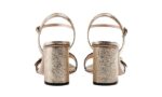 SANDALO IN PELLE METALLIZZATA EFFETTO CRAQUEL? – Bild 2