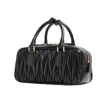 Schwarz Matelass?-Leder 22cm – Bild 3