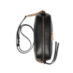 Die Schultertasche aus schwarzem Matelass?-Leder 24cm – Bild 3