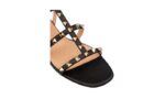 SANDALO BASSO ROCKSTUD IN VITELLO CON CINTURINI - Image 4