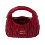 Matelass?-Nappa-Leder-Hobo Rot 20cm – Bild 4