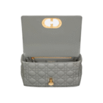 Soepel steengrijs kalfsleer met Cannage-motief 25cm – Bild 5