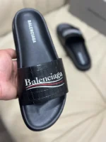 BALENCIAGA Men's Slippers Black – Bild 2