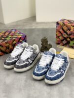 Louis Vuitton Couple Shoes 25 Blue & White – Bild 6