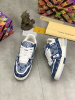 Louis Vuitton Couple Shoes 25 Blue & White – Bild 5