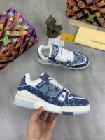 Louis Vuitton Couple Shoes 25 Blue & White – Bild 4