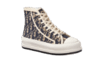 Sneakers In Blue Oblique Embroidered Cotton