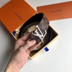 Louis Vuitton Belt 24 Brown with Silver Buckle – Bild 2