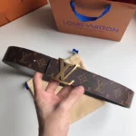 Louis Vuitton Belt 24 Brown with Golden Buckle – Bild 2