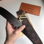 Louis Vuitton Belt 24 Brown with Golden Buckle – Bild 4