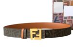 Fendi Men Belt Yellow Buckle