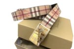 Burberry Men Belt Golden Buckle