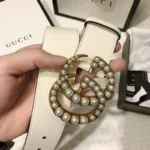 Gucci Women Belt White Diamond – Bild 8