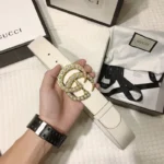 Gucci Women Belt White Diamond – Bild 6