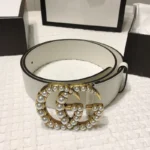 Gucci Women Belt White Diamond – Bild 5