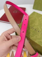 Gucci Women Belt Thin Brown – Bild 2