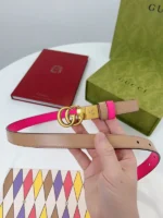 Gucci Women Belt Thin Brown – Bild 7