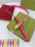 Gucci Women Belt Thin Brown – Bild 4