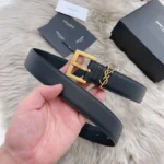 Saint Laurent Women Belt Golden Buckle – Bild 6