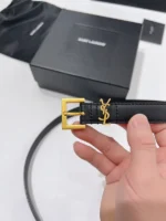 Saint Laurent Women Thin Belt – Bild 8