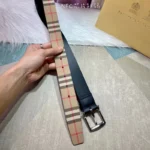 Burberry Men Belt Black Buckle – Bild 7