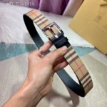 Burberry Men Belt Black Buckle – Bild 6