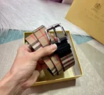 Burberry Men Belt Black Buckle – Bild 5