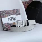 Fendi Men Belt White – Bild 3