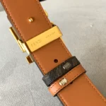 Fendi Men Belt Yellow Buckle – Bild 6