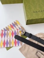 Gucci Men Belt Round Buckle – Bild 9