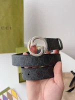 Gucci Men Belt Round Buckle – Bild 2