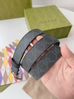 Gucci Men Belt Round Buckle – Bild 8