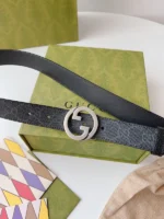 Gucci Men Belt Round Buckle – Bild 7