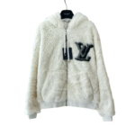 Louis Vuitton White Fur Hoodie