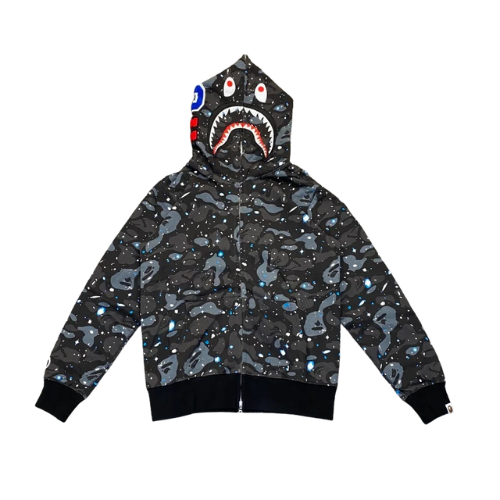 8 Bape Gray Pattern Hoodie – Bild 1