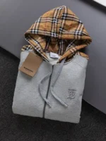 Burberry Gray Check Hoodie – Bild 6