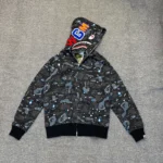 Bape Gray Pattern Hoodie – Bild 6