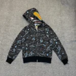 Bape Gray Pattern Hoodie – Bild 7