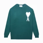 Ami Green White T-Shirt