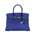 Bleu Électrique Candy Epsom mit Palladium-Beschlägen 30 cm